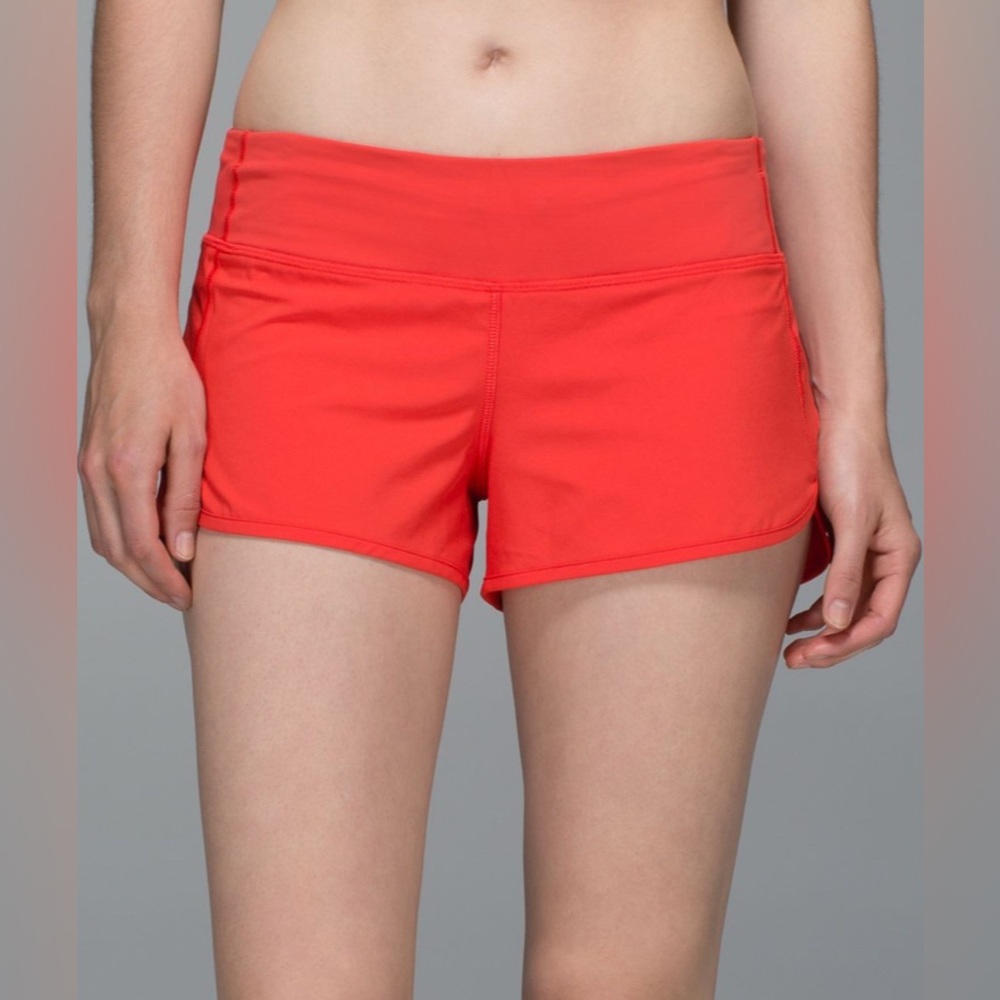 Vintage Lululemon Speed Shorts in Color Alarming, Size 8